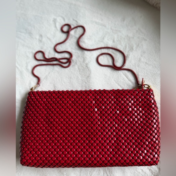 Vintage metal mesh red purse - Picture 5 of 8